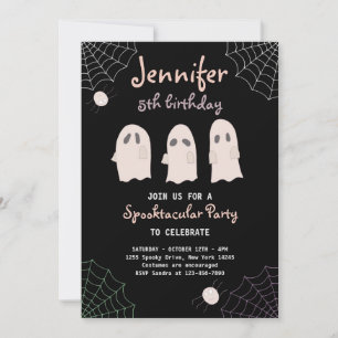 Invitation Halloween Cute Ghost Anniversaire Spooktacular Inv