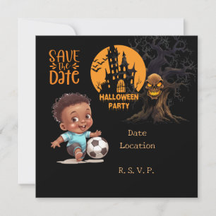 Invitation Halloween de football pour joueur