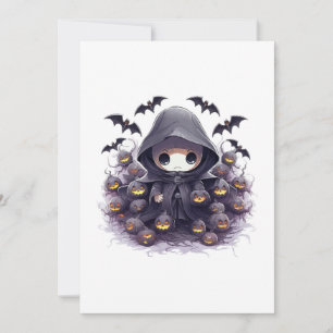 Invitation Halloween de la Faucheuse de Chibi - Adorable Fant