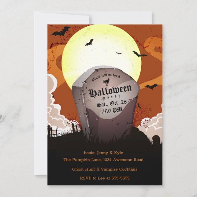 Invitation Halloween de la Pleine lune de gravitation (Devant)