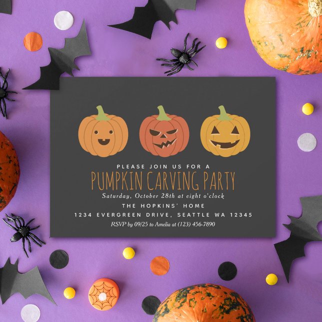 Invitation Halloween de la Soirée de la citrouille (Créateur téléchargé)