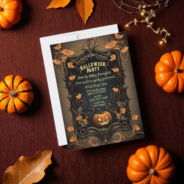 Invitation Halloween de style vintage - personnali (Créateur téléchargé)