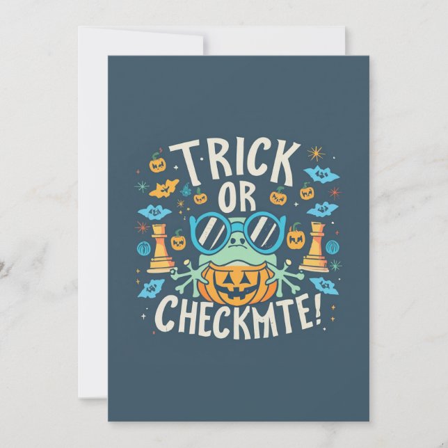 Invitation Halloween des échecs (Devant)