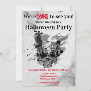 Invitation Halloween du crâne