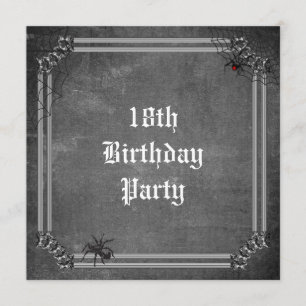 Invitation Halloween éffrayant 18ème anniversaire
