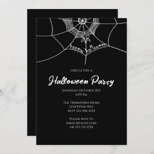 Invitation Halloween Éffrayant Scandale Spider Web mignonne P