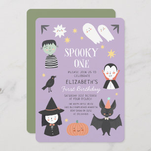 Invitation Halloween Éffrayant un premier anniversaire