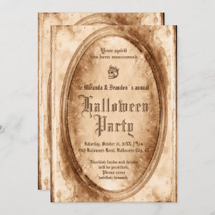 Invitation Halloween Éffrayant victorien vintage