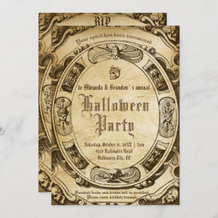 Invitation Halloween Éffrayant victorien Vintage effrayant