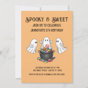 Invitation Halloween épouvantable et doux