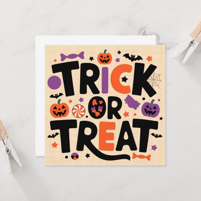 Invitation Halloween - festivités fantomatiques (Devant/Arrière en situation)