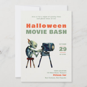 Invitation Halloween fêter film d'horreur nuit Imp Gremlin Fu