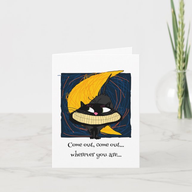 Invitation Halloween Fraidy Cat (Devant)