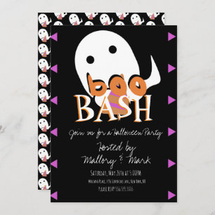 Invitation Halloween Ghost Costume Party Boo Bash