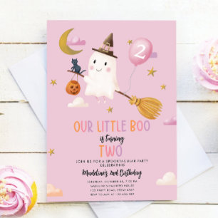 Invitation Halloween Ghost Little Booktacular Anniversaire