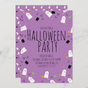 Invitation Halloween Ghost Sprinkles Anniversaire Fête