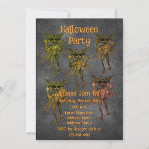 Invitation Halloween Goblins effrayant