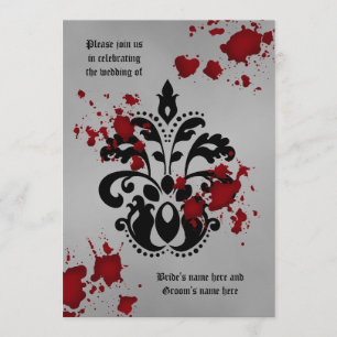 Invitation Halloween Goth mariage