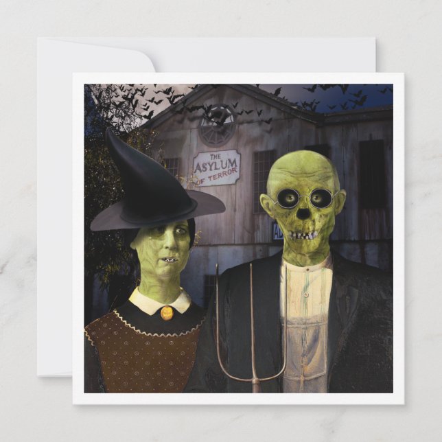 Invitation Halloween gothique américain (Devant)