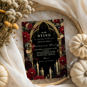 Invitation Halloween gothique aux bougies