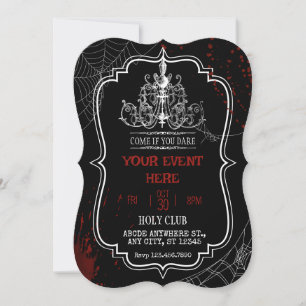 Invitation Halloween gothique déplaisant