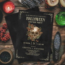 Halloween gothique vintage Élégant crâne adulte fê