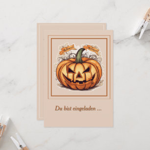 Invitation Halloween : grosse citrouille