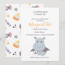 Halloween Hippopotamus Little Boo Baby shower