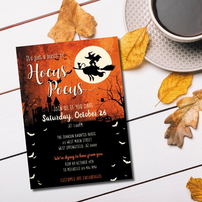 Invitation Halloween Hocus Pocus (Créateur téléchargé)