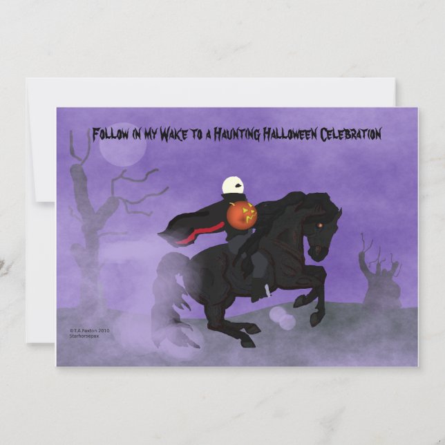 Invitation Halloween Horseman (Devant)