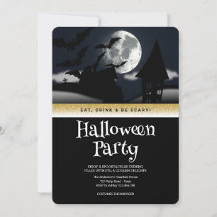 Invitation Halloween Imaginaire gothique Lune