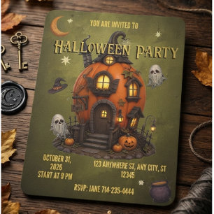 Invitation Halloween Maison Hantée invitation