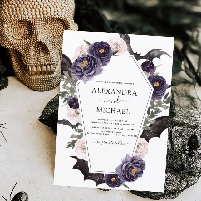 Invitation Halloween Mariage Automne Automne Sombre Invitatio (Créateur téléchargé)