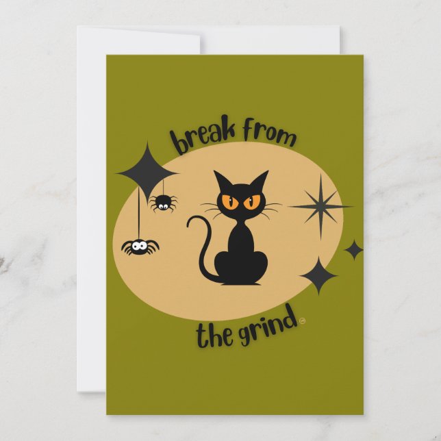 Invitation Halloween Mid-Century (Devant)