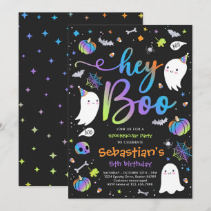 Invitation Halloween mignon garçon fantôme Anniversaire Spook