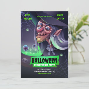Invitation Halloween modifiable, Horreur Halloween