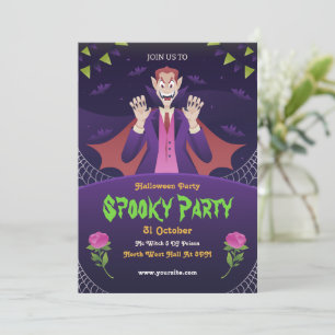 Invitation Halloween modifiable, Invitation de fêt