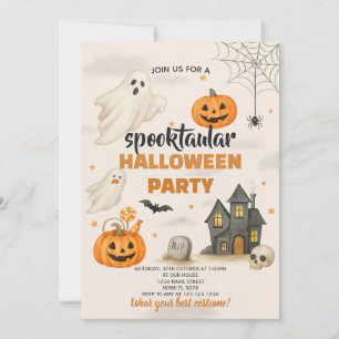 Invitation Halloween modifiable Nuit Éffrayante