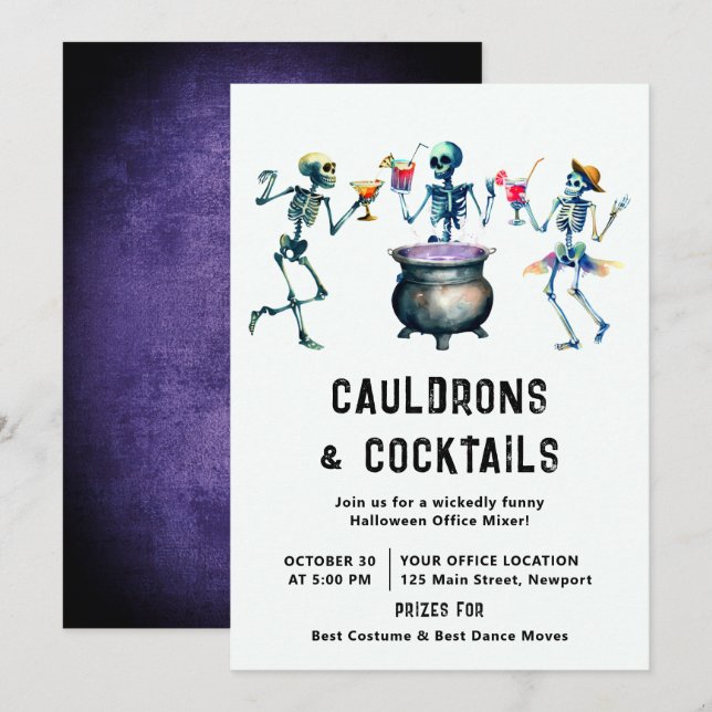 Invitation Halloween Office Party Business Mixer (Devant / Derrière)