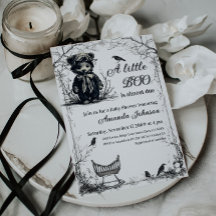 Halloween Ours Noir Thème Petit Baby shower Boo