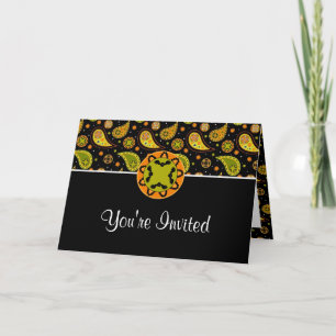 Invitation Halloween Paisley Invite