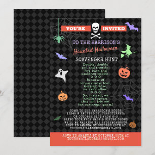 Invitation Halloween Pandemic Scavenger Hunt Party