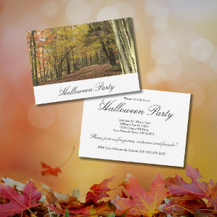 Invitation Halloween Party Automne photo Nature Scène