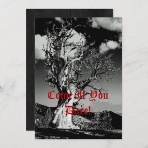 Invitation Halloween Party Éffrayant Arbre Monster Bash