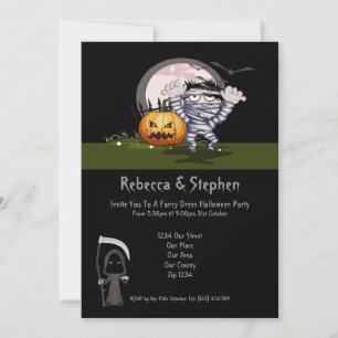 Invitation Halloween Party mommy et Grim Reaper