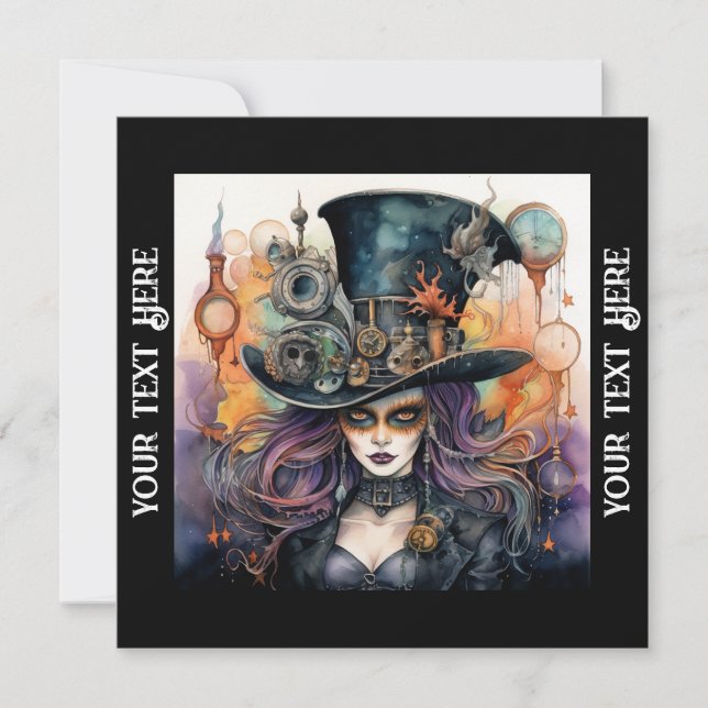 Invitation Halloween Party Steampunk (Devant)