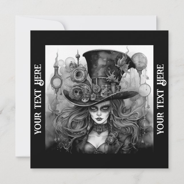 Invitation Halloween Party Steampunk (Devant)