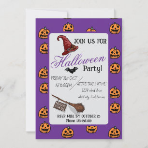 Invitation Halloween Personnalisé Whimsical Funny moderne vio