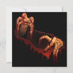 Invitation Halloween personnalisée Carte Zombie Ha