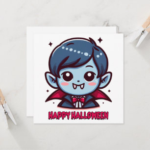 Invitation Halloween - Petit vampire mignon